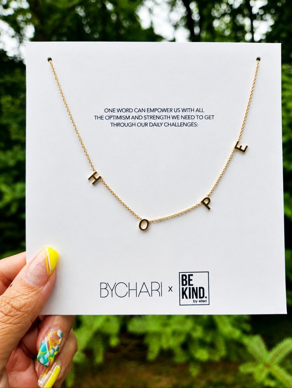 BYCHARI Gold HOPE Letter Necklace